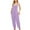 Purple, variant on gakvbuo Jumpsuits For Women Summmer Dressy Wedding Fashion Women Casual Cold Shoulder Jumpsuit Solid Button Suspender Jumpsuits Wide Pocket Leg Pant