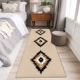 thumbnail image 4 of 2'x6' Rug Runners for Hallways Kitchen, Brown Black Boho Non Slip Entryway Beside Floor Carpet Runner, Ethnic Geometric Southwestern Washable Laundry Room Bedroom Throw Rugs Mat for Family Pet, 4 of 8