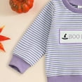 thumbnail image 6 of mgoYE Fall Winter Toddler Baby Girl Halloween Clothes Cute Print Ruffle Shirt Top Pants Set 2 Piece Newborn Infant Girl Outfit|Purple,12-18 Months, 6 of 8