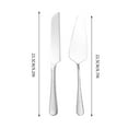 thumbnail image 3 of Professional Cake & Pie Server Set - 100% Stainless Steel - Set Includes Cutting Spatula and Serving Knife - Perfect for Serving Cake, Pie, Pizza, Dessert, Lasagna, and More, 3 of 8