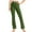Army Green, variant on Girls Flare Pants Elastic Waist Bell Bottom Trousers Casual Stretchy Bell Bottom Pants for Kids, 2-13Y