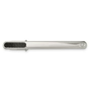 BLACK BOW JEWELRY COMPANY The Black Bow Stainless Steel, .03ct Diamond (I1, G-I), Black Carbon Fiber Tie Bar Clip 4x57mm