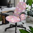 thumbnail image 2 of Renewold Office Chair Cover Stretch Rotating Chair Cover Protective Cover for Office Chair Stain Resistant Non-slip Slipcover for Home Office Easter Decor, Easter Bunny Egg Chick Pink, L, 2 of 7