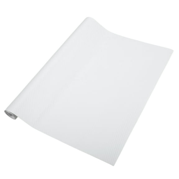 Unique Bargains White Carbon Fiber Pattern Protective Car Wrap Film 1.3ft x 5ft Exterior Interior Vinyl Wrap Cover 5.5mil 1 Pc Universal