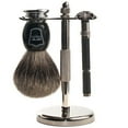 thumbnail image 4 of Parker Safety Razor 96R Men's Safety Razor Shave Set - Pure Badger Brush, Shave Stand & Razor, 4 of 6