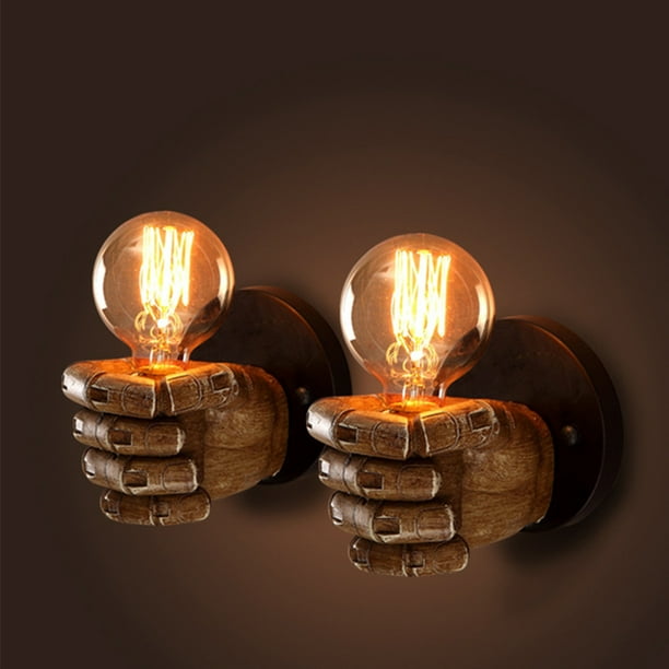 Retro Creative Fist Shape Wall Light E27 Lamp Holder Industrial