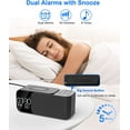 thumbnail image 2 of Prociv Alarm Clock Radio with Wireless Charging & Bluetooth Speaker,Dimmable LED Display with Fast Charging Port,12 Soothing Sounds,8 Sounds Dual Alarm,Alarm Clock for Bedroom,Home, 2 of 8