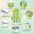thumbnail image 4 of Lightweight Folding Camping Beach Chair with 5 Positions, Portable Backpack Beach Chair with Cooler Pouch, Towel Bar, Cup Holder, Pocket, Aluminum Reclining Chairs, Support 220LBS, Green Stripes, 4 of 7