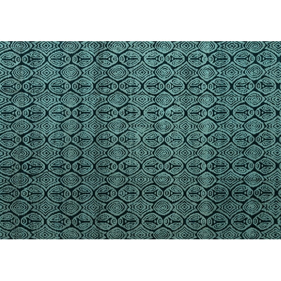 Ahgly Company Indoor Rectangle Abstract Light Blue Modern Area Rugs, 2' x 4'