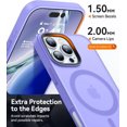 thumbnail image 4 of Entronix Heavy Duty Case For iPhone 16 Pro Max, Translucent Matte Back, Magnetic Sturdy Case, Purple, 4 of 5