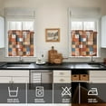thumbnail image 4 of Rod Pocket Kitchen Curtain Set 3-Piece, 27.5x36 Inch Valance & Tier Drapes, Polyester Pongee Cafe Curtains for Living Room, Bathroom, Farmhouse Rustic Country Window Treatments., 4 of 6
