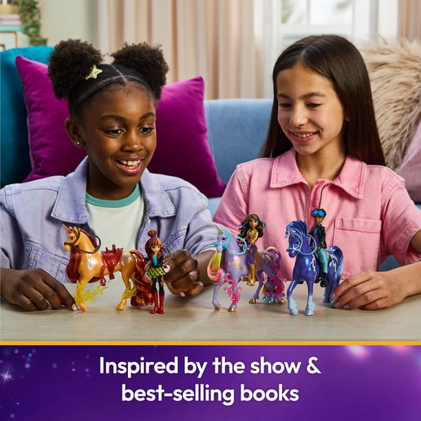 Coffret Unicorn Academy - Licorne Cinder + Poupée Valentina - Figurines Articulées Inspirées De La Série Netflix - Jouet Enfant 4 Ans Et Plus