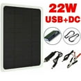 thumbnail image 1 of 22W Solar Panel 12 Volt Charger Battery Charger Kit Maintenance Boat Car RV, 1 of 7