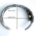 thumbnail image 3 of Pulsera de plumas Yashi estilo retro vintage de plata de ley 925 para hombre y mujer, 3 of 5
