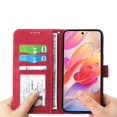 thumbnail image 3 of Funda Tipo Billetera para Samsung Galaxy A17 Carcasa Abatible con Porta Tarjetas, Bolsillo para Efectivo, Soporte Ajustable, Cierre Magnético y Correa de Muñeca Rojo, 3 of 6