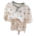 thumbnail image 3 of 2 Piece Pajama Set For Boys & Girls, Soft Viscose From Bamboo Toddler Pajamas For Kids, Family Matching Pjs,6-12 Months 12-24 Months 2t 3t 4t 5t 6t 7t 8t 9t Children(Green,110), 3 of 8