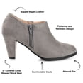 thumbnail image 4 of Journee Womens Sanzi Comfort Insole Inside Zip Block Heel Booties, Widths Available, 4 of 10