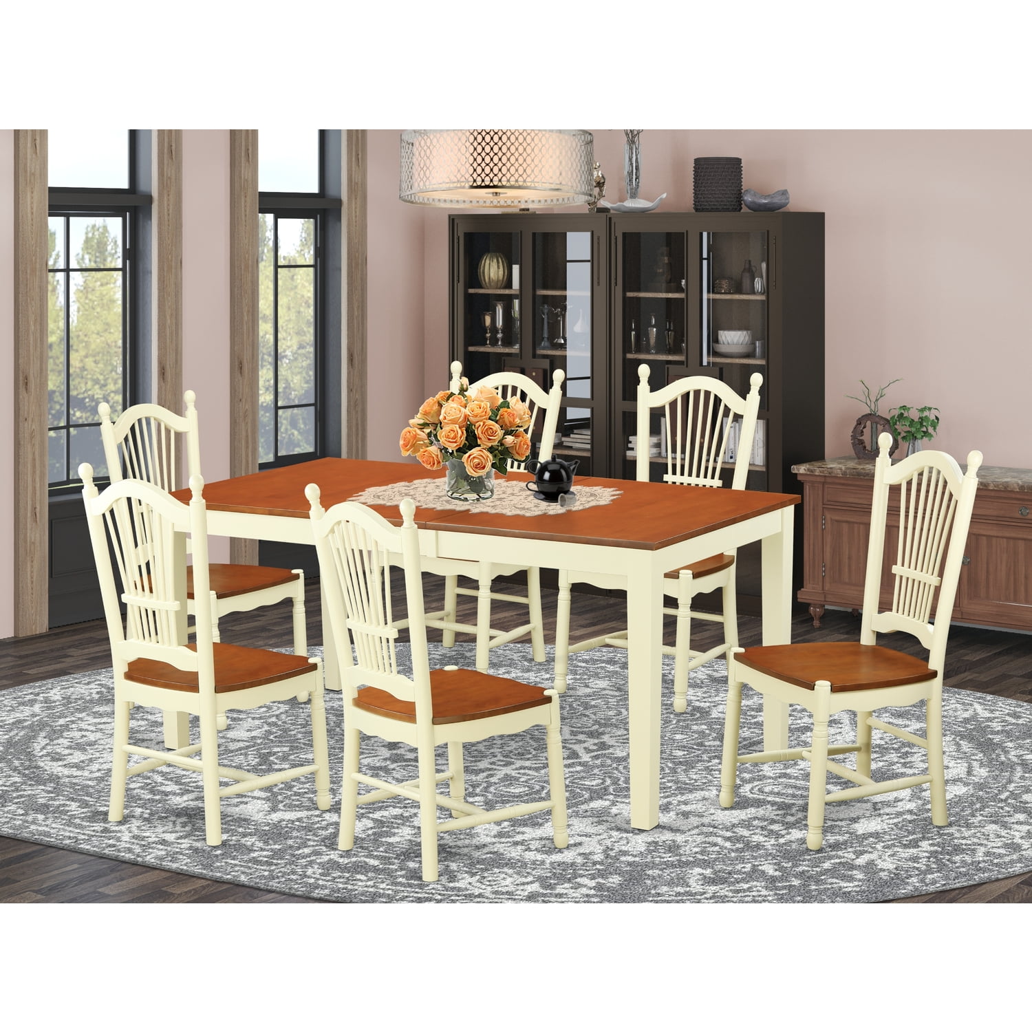 Dining Room Set Table And Kitchen Dining ChairsFinish