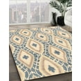 thumbnail image 3 of Ahgly Company Machine Washable Indoor Square Abstract Khaki Gold Area Rugs, 8' Square, 3 of 7