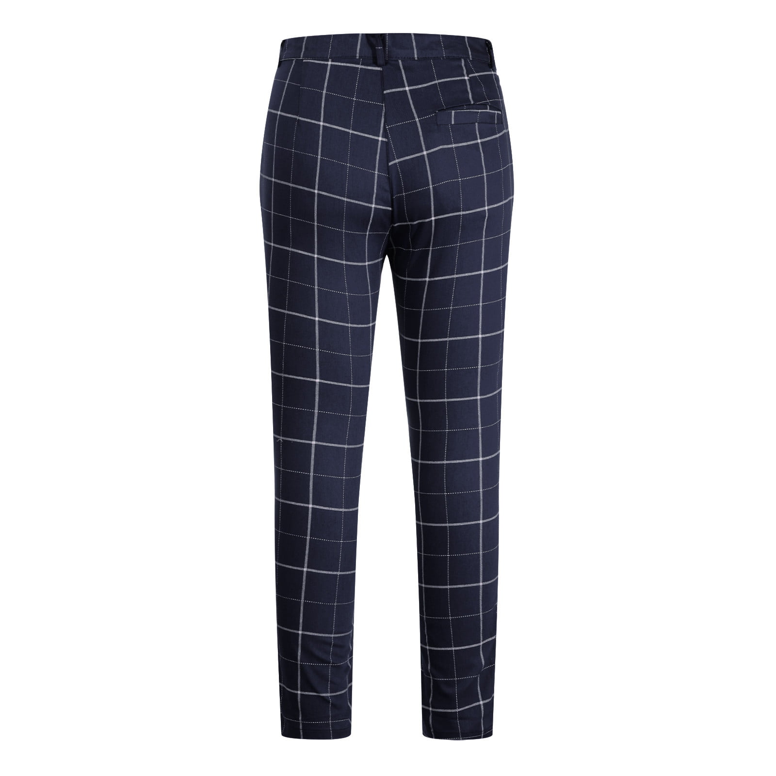 BOSS - Slim-fit pants in checked crease-resistant fabric