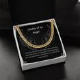 thumbnail image 4 of daddy of an angel, Cuban Link Chain, Stainless Steel or Yellow Gold, Message Card & Gift Box, 4 of 5
