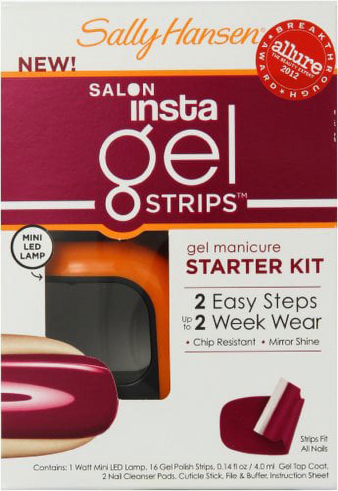 Sally Hansen Insta Gel Strips Starter Kit, Wine Not, 0.419 Fl. Oz. - image 3 of 4