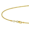 thumbnail image 4 of JewelStop 14k Solid Yellow Gold 1.5 mm Sparkle Chain Anklet, Lobster Claw Clasp - 10 Inches, 1.7gr., 4 of 5
