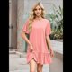 thumbnail image 2 of Vestido de Cuello Redondo y Corta Rosa L, 2 of 7