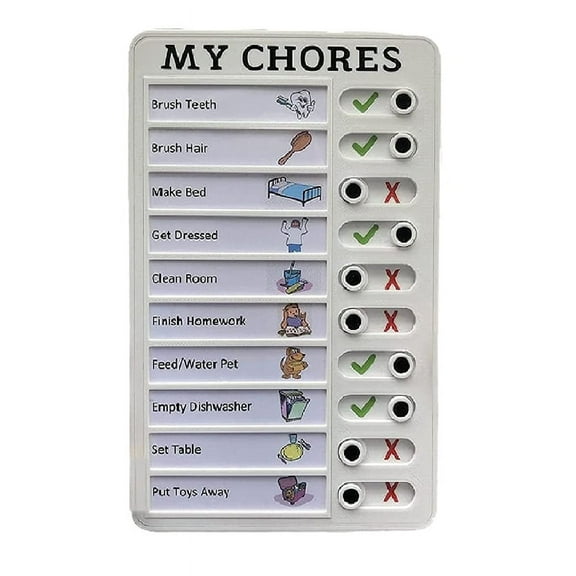 My Chores Memo Plastic Board, Detachable and Reusable for Check Items Form