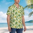 thumbnail image 4 of The National Flag of Haiti Mens Hawaiian Shirt Short Sleeve Casual Button Up Tropical Summer Beach Shirt, 4 of 9