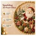 thumbnail image 3 of 2026 Holiday Pearl Art Hanging Wreath Kit | Luxury Flocked Canvas with Scratch-Resistant Non-Fading Pearl Beads DIY Handmade Seasonal Decor Christmas Santa Wonderland, 3 of 7