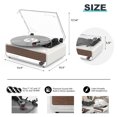 thumbnail image 3 of Udreamer Vinyl Record Player With Bluetooth,All In One 3-Speed Vintage Audio Turntables,White, 3 of 8
