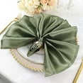 thumbnail image 4 of BalsaCircle 20 Pieces 20" Eucalyptus Green Satin Dinner Napkins Wedding Party, 4 of 8