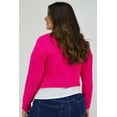 thumbnail image 3 of Cardigan corto con boton Roman Fashion Tallas Extras 0037 Fucsia UNITALLA, 3 of 6