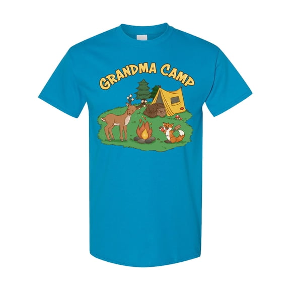 Inktastic Grandma Camp with Camping Animals T-Shirt