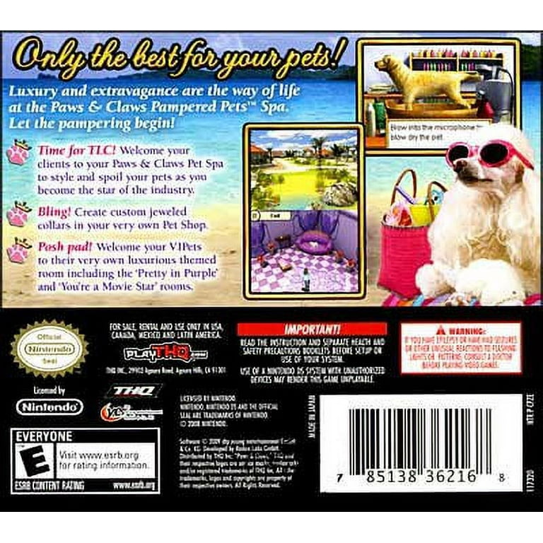 Pet Luv Spa & Resort Tycoon Nintendo DS Game 