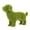 Green, variant on Qumonin Fake Moss Animals Dog Statues Flocking Figurines for Garden