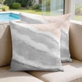 thumbnail image 2 of Pillow Covers 20x20 Set of 2, Ombre Ocean Beach Square Throw Pillow Covers for Couch/Sofa/Living Room, Nautical Coastal Beach Sandy Gradient Gray Decorative Soft Pillowcases for Couch Throw Pillows, 2 of 9