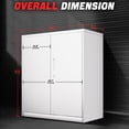 thumbnail image 6 of DNA Motoring 36" White Lockable Heavy Duty Metal Storage Utility Cabinet w/ Adjustable Shelve, 6 of 7