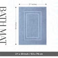 thumbnail image 3 of Feather & Stitch 2 Piece Towel Like Bath Mats - 30x21 Inch, 100% Cotton Terry Bath Mat, Bathroom Shower Floor Mats [NOT A Bathroom Rug], Soft Absorbent Washable Mats- Pool Blue, 3 of 9