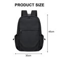 thumbnail image 2 of Mochila para computadora portátil para la universidad Mochila con compartimento para computadora portátil Mochila informal Mochila para llevar, negra, 2 of 6