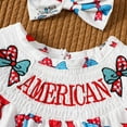 thumbnail image 4 of Gvdentm 3-6 Month Girl Clothes 4th Of July Baby Girl Outfits My First Fourth Of July Onesie Usa Bubble Romper Dress Smocked Outfit(White,6-12 Months), 4 of 9