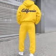 thumbnail image 2 of Zylarhe Men's And Women's Autumn And Winter Fashion Casual Letter Printed Sports Long Sleeved Hoodie Set Men Hop Suit, 2 of 7