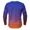 thumbnail image 4 of Dagegui Mens Gradient Print Henley Shirt Fashion Button Long Sleeve T Shirts Soft Comfy Slim Tees Lightweight Tees Casual Tops Today Sales Purple,3XL, 4 of 4