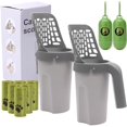 thumbnail image 1 of Integrated Cat Litter Scooper, Detachable Litter Shovel with Rotating Lock Design and Built-in Bag Attachment Cat Litter Scooper with Bag with 120 Count Refill Bags (2 Set), 1 of 1