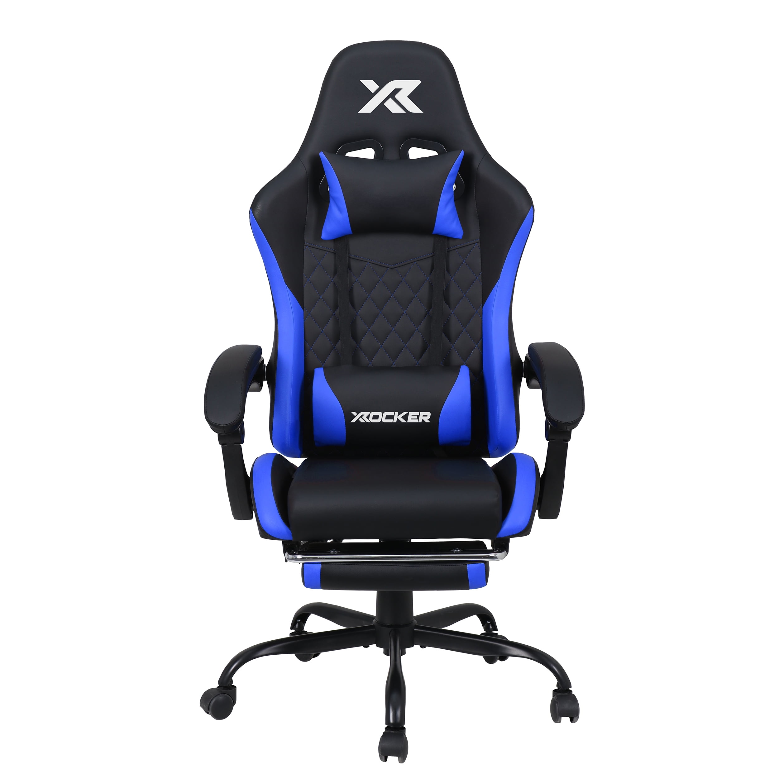 X Rocker Apex PC Gaming Chair with Massage Function and Footrest, Blue