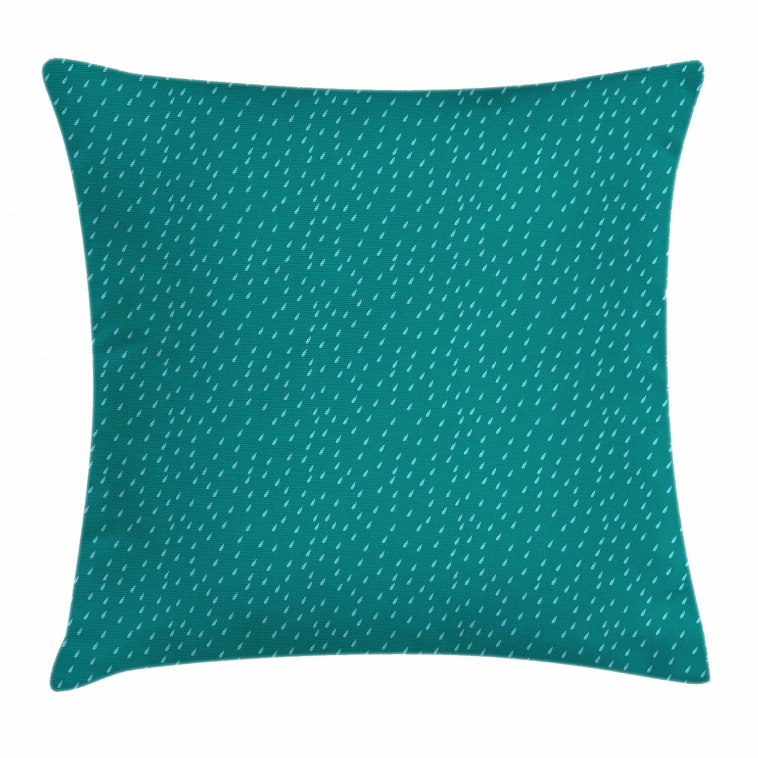 Weather Throw Pillow Cushion Cover, Melancholic Autumn Weather Theme Falling Raindrops Droplets Abstract Art, Decorative Square Accent Pillow Case, 20 X 20 Inches, Teal and Pale Blue, by Ambesonne