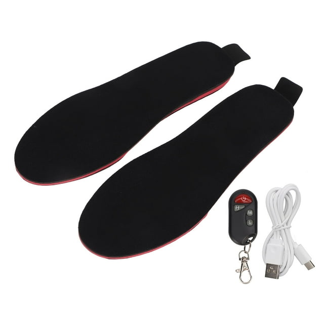 Heated Insoles, Rechargeable Heated Shoe Insoles Three Adjustment Levels Breathable Mesh For Outdoor
