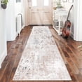 thumbnail image 1 of x Area Rug Washable Neutral Rugs for Living Room Thin Low Pile Bedroom Carpet Modern Abstract Carpet Rugs for Living Room Bedroom Entrance(/Camel), 1 of 7