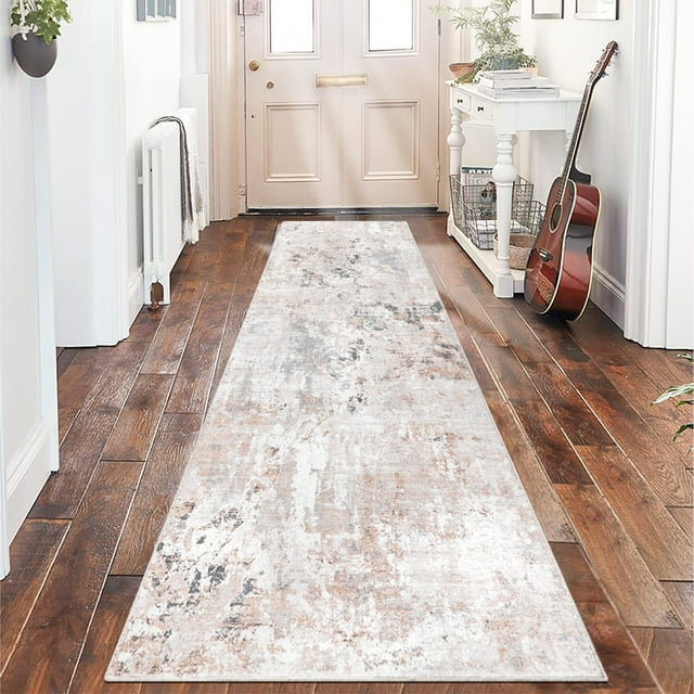 x Area Rug Washable Neutral Rugs for Living Room Thin Low Pile Bedroom Carpet Modern Abstract Carpet Rugs for Living Room Bedroom Entrance(/Camel)